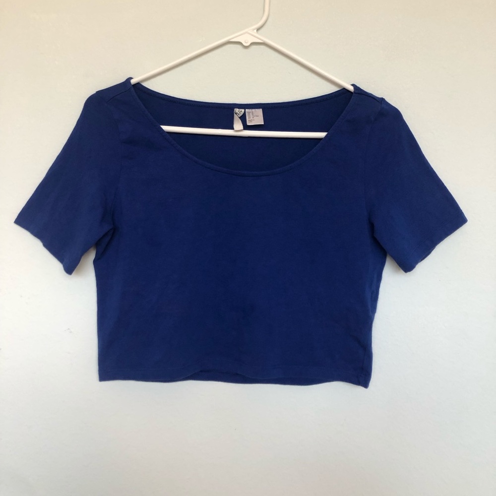 Blue Crop top
